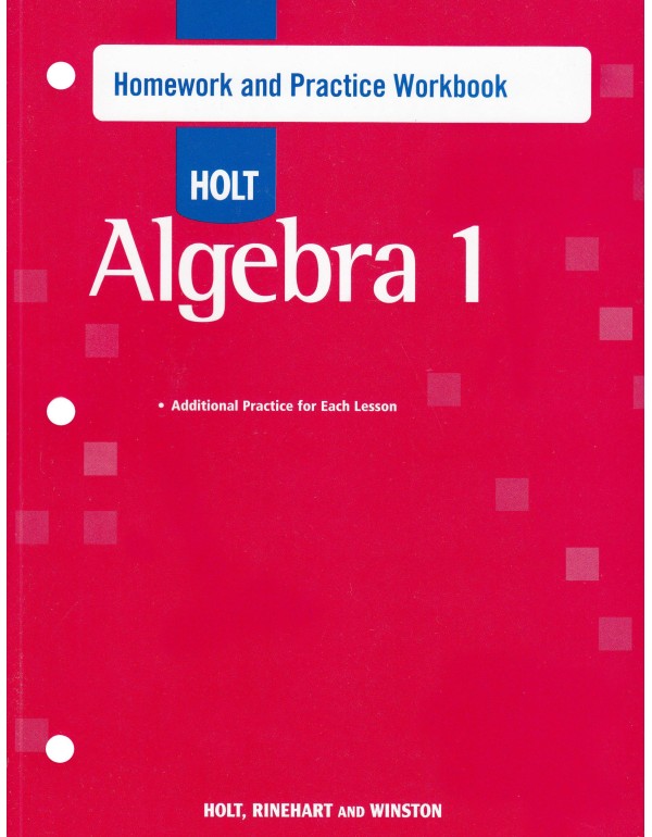 Algebra 1: Homework and Practice Workbook