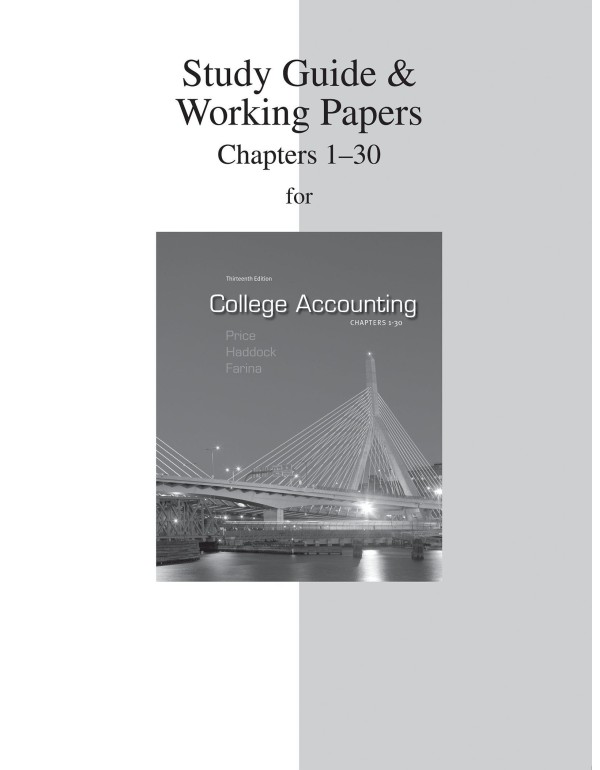 Study Guide & Working Papers to accompany College ...