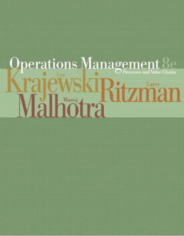 Operations Management: Processes and Value Chains