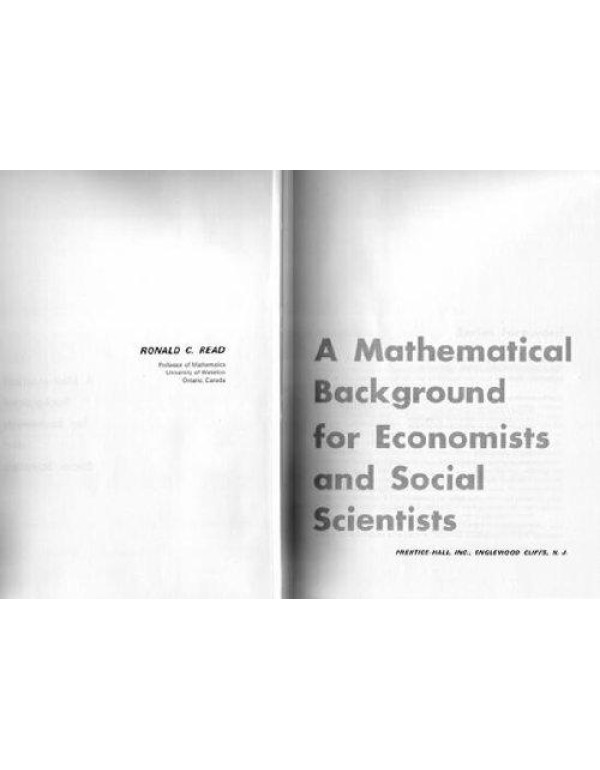 A mathematical background for economists and socia...