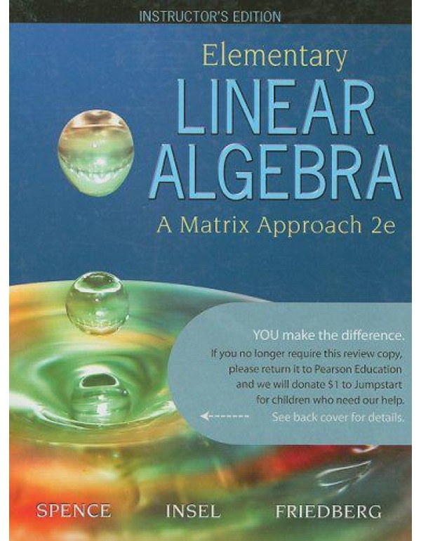 Elementary Linear Algebra: A Matrix Approach; Inst...