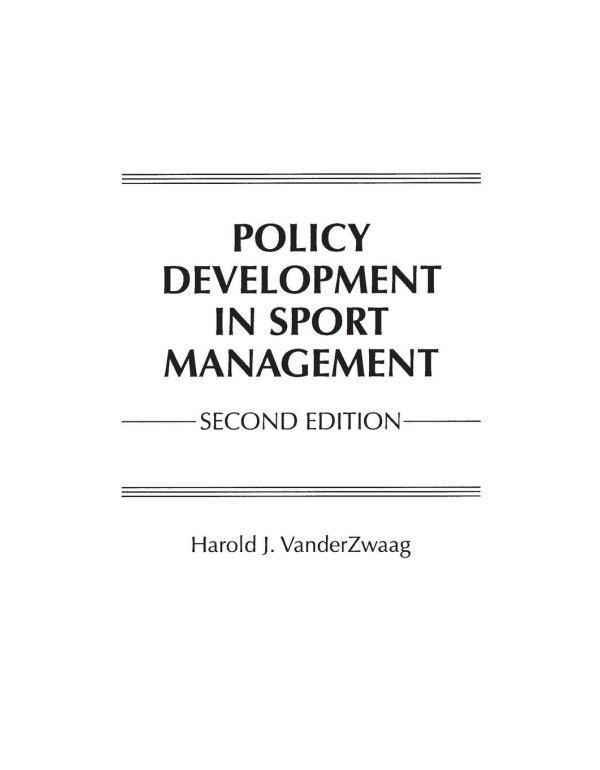 Policy Development in Sport Management