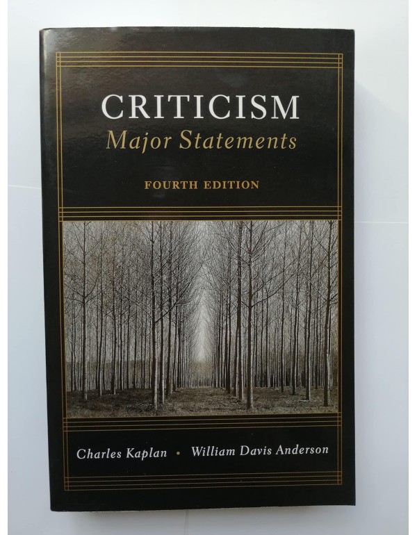 Criticism: Major Statements, 4th Edition