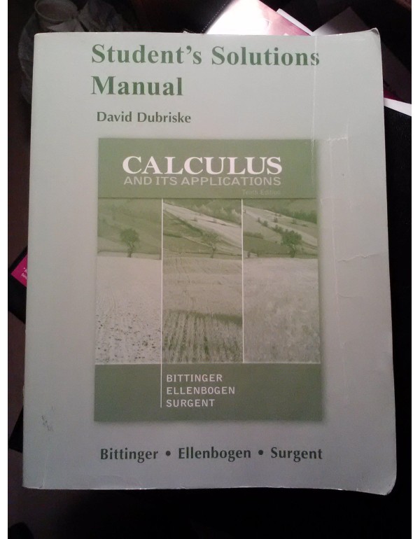 Student Solutions Manual for Calculus and Its Appl...