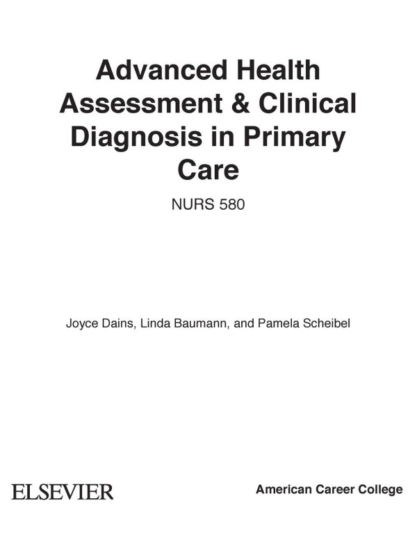 Advanced Health Assessment and Clinical Diagnosis ...