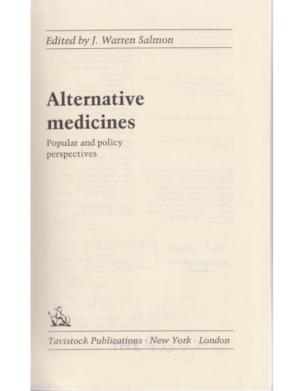 Alternative Medicines: Popular and Policy Perspect...