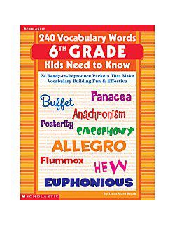 240 Vocabulary Words 6th Grade Kids Need To Know: ...