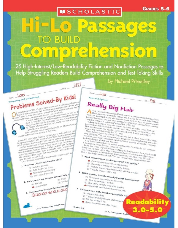 Hi/lo Passages To Build Reading Comprehension Grad...