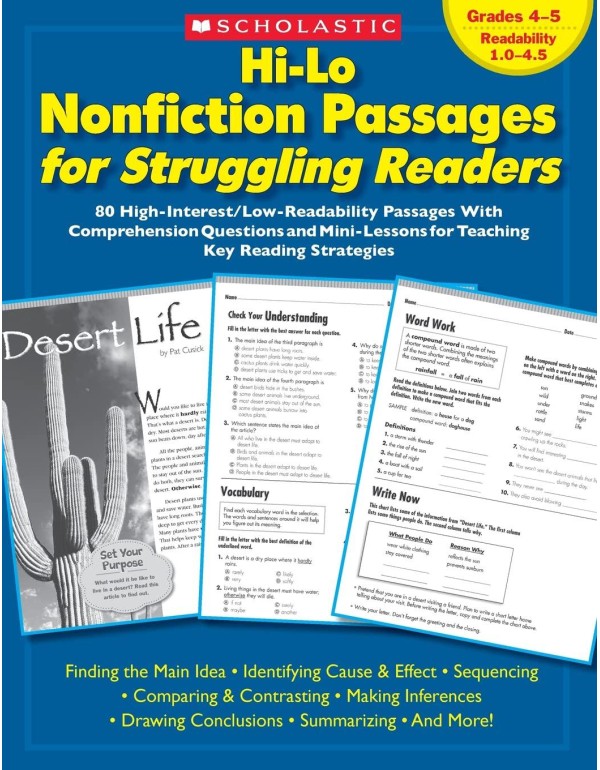 Hi-Lo Nonfiction Passages for Struggling Readers: ...