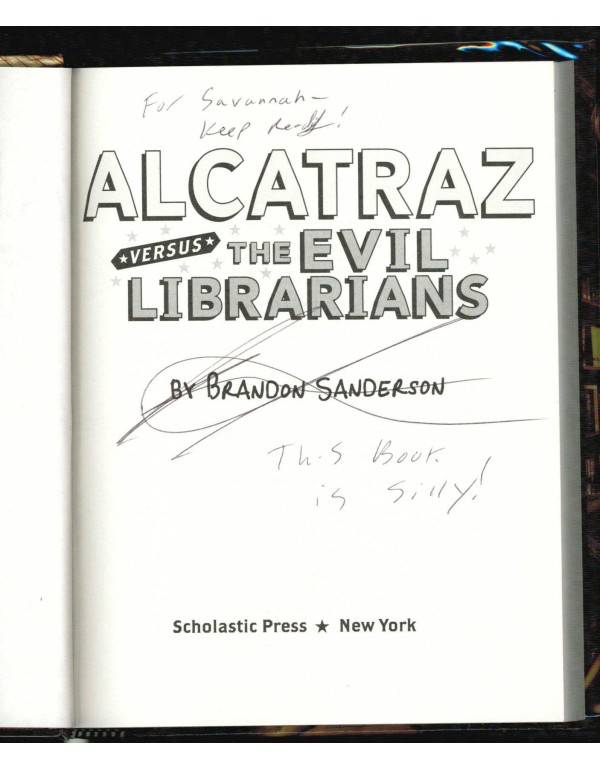 Alcatraz #1: Alcatraz Versus the Evil Librarians