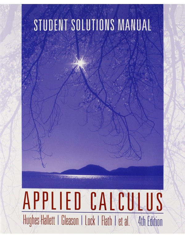 Applied Calculus, Student Solutions Manual