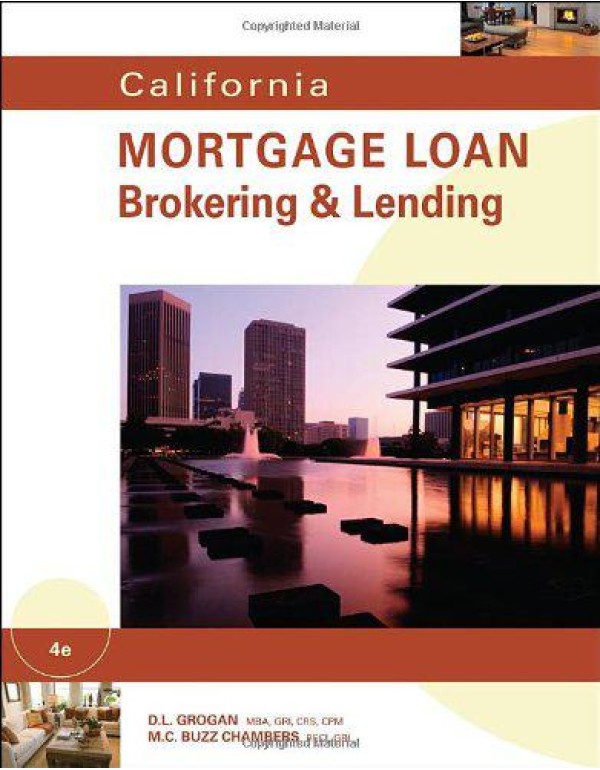 California Mortgage Loan Brokering and Lending