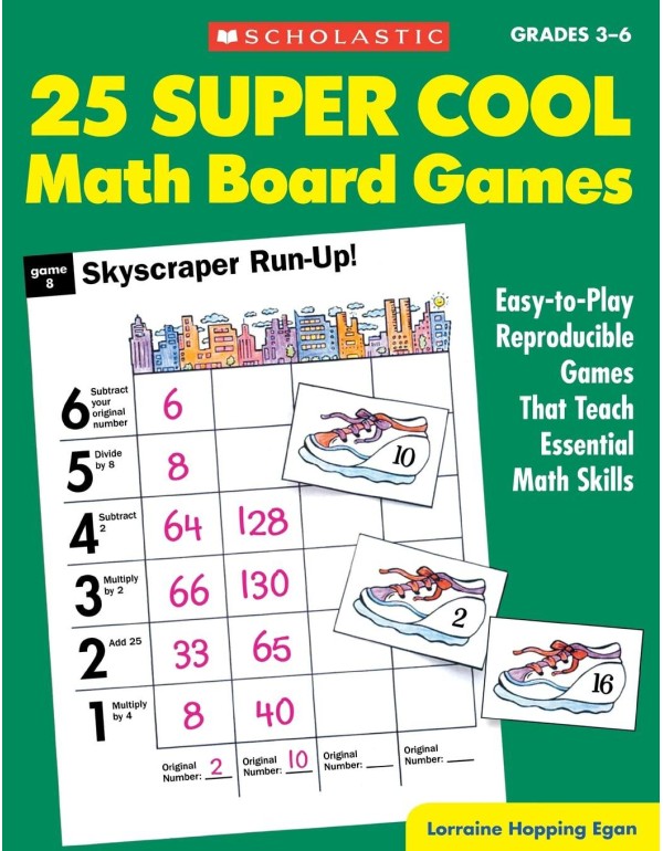 25 Math Board Games: Easy-to-Play Reproducible Gam...