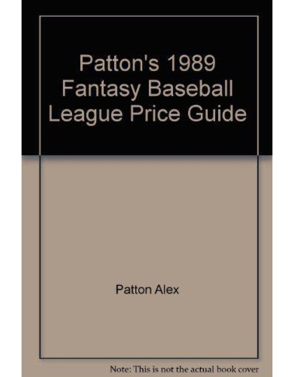 Patton's 1989 Fantasy Baseball League Price Guide