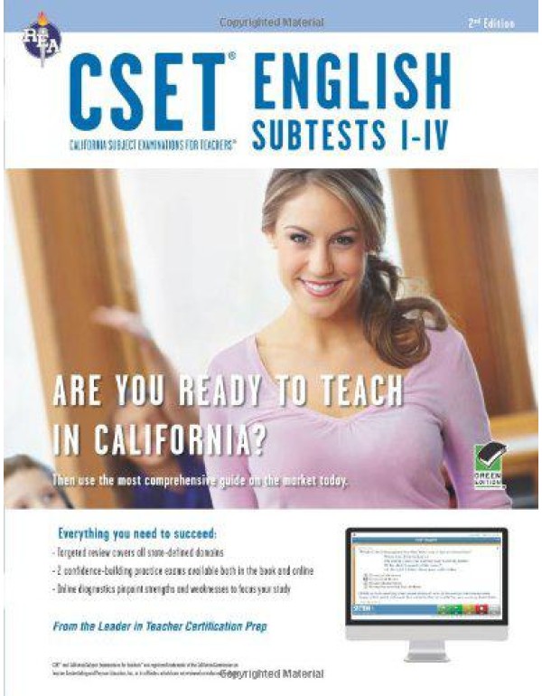 CSET English Subtests I-IV Book + Online (CSET Tea...