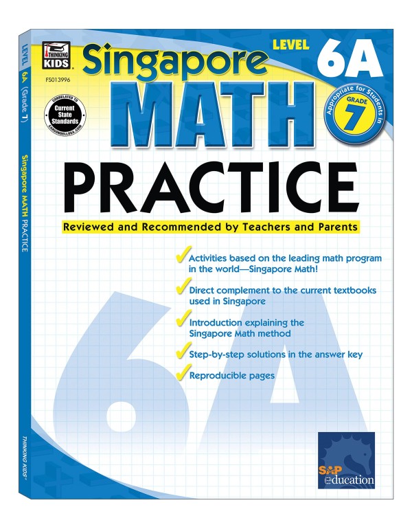 Singapore Math Level 6A 7th Grade Math Workbooks, ...