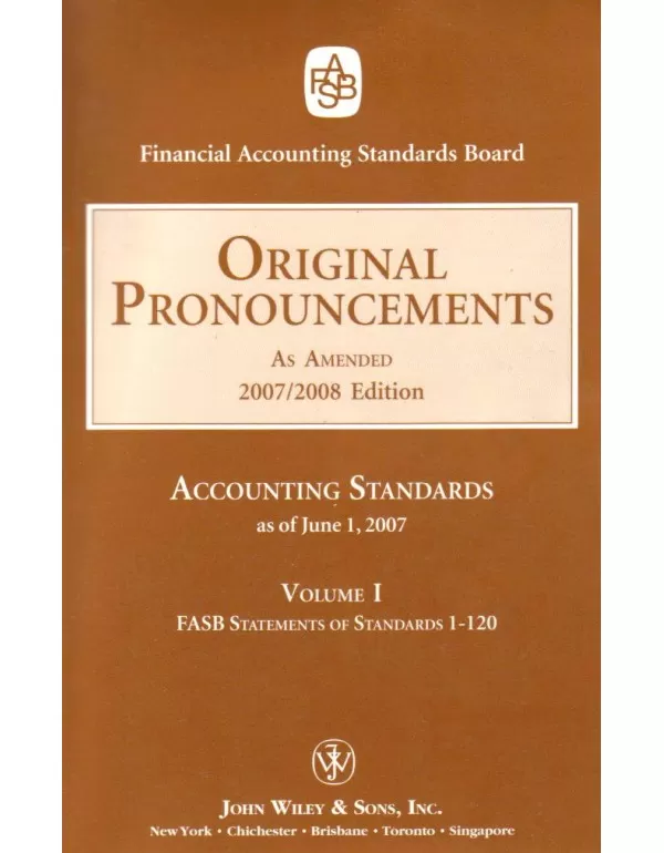 2007 Original Pronouncements (3 Vol. Set) (Financi...